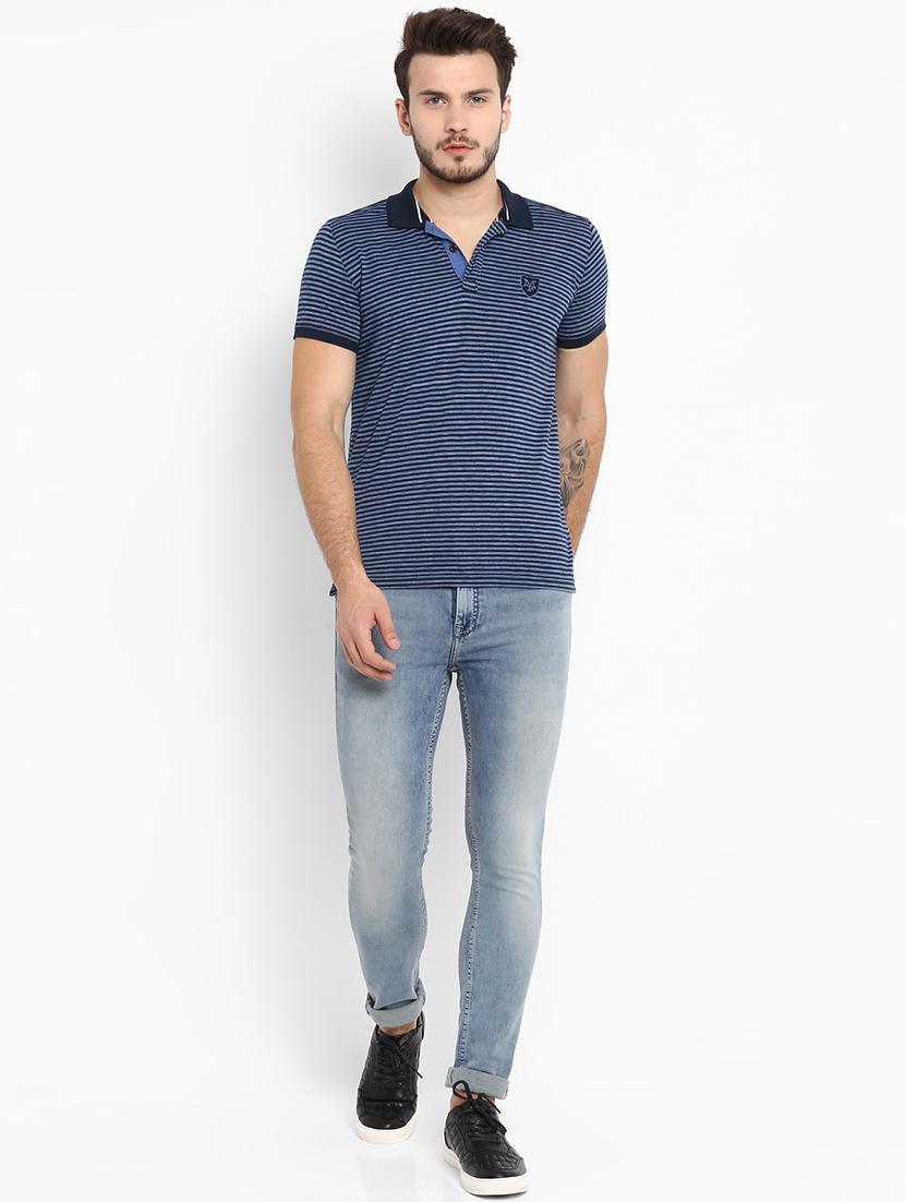 blue striped polo t-shirt - 15968590 - Standard Image - 3
