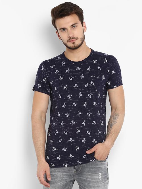 blue floral printed t-shirt - 15968600 -  Standard Image - 0