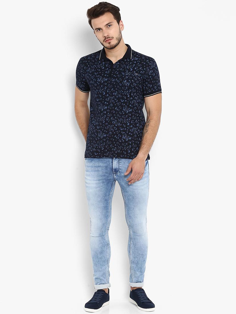 blue floral printed t-shirt - 15968607 - Standard Image - 3