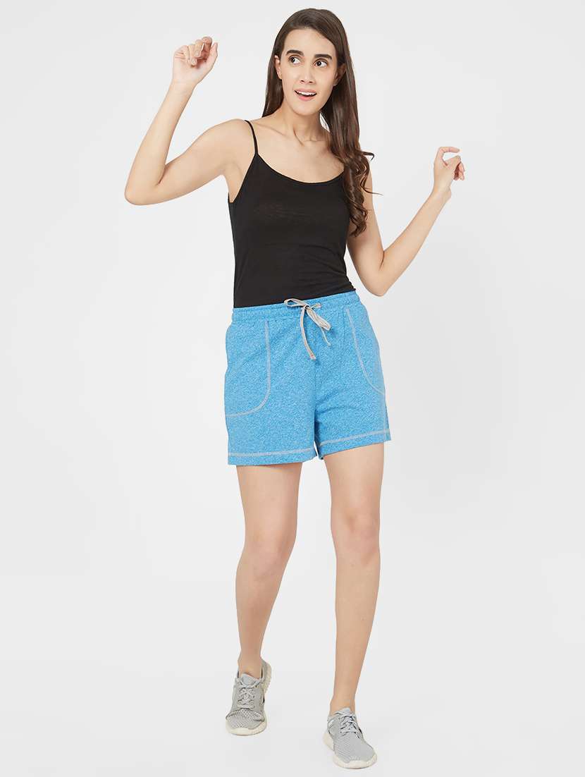drawstring waist top stitched shorts - 15971651 - Standard Image - 3