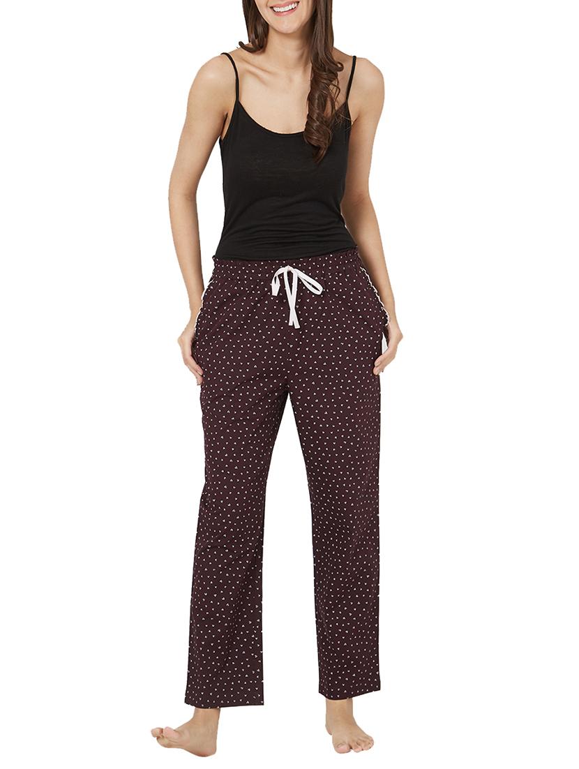 drawstring waist letter print pajama - 15971657 - Standard Image - 3