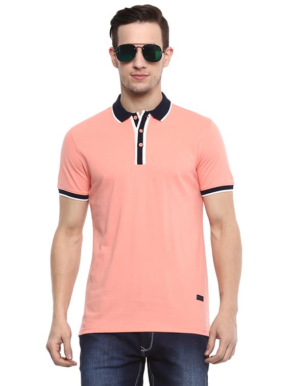 peach polo t-shirt - 15974130 -  Zoom Image - 0