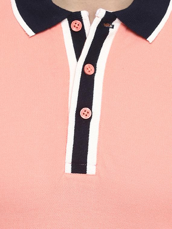 peach polo t-shirt - 15974130 - Standard Image - 3