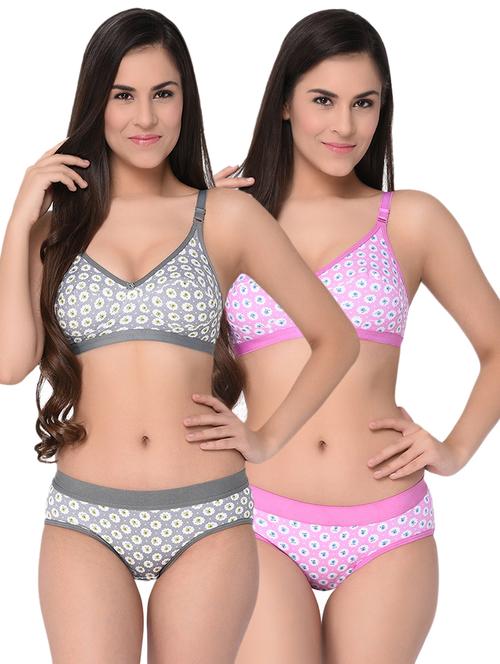 set of 2 bra and panty set - 15974770 - Standard Image - 0