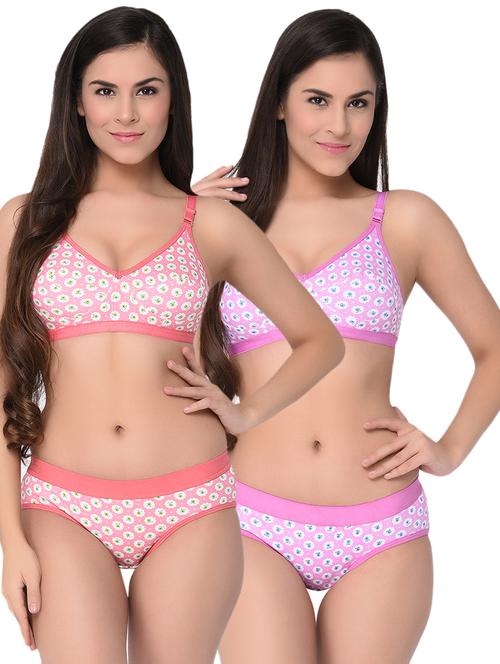 set of 2 bra and panty set - 15974775 - Standard Image - 0
