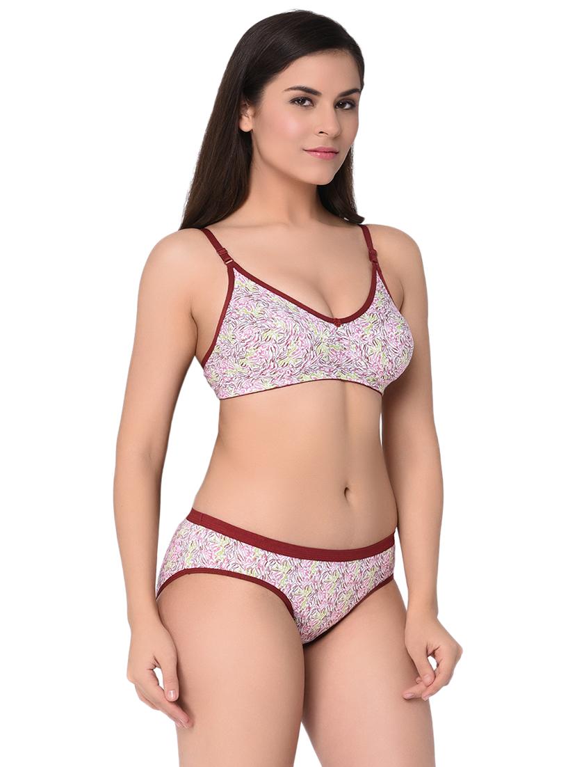 set of 2 flower patch bra and panty set - 15974802 - Standard Image - 5