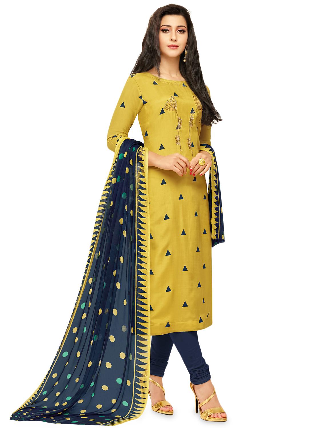 embroidered geometric unstitched suit - 15974905 -  Zoom Image - 0