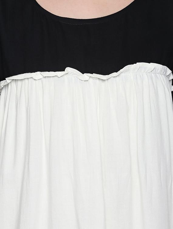 color block ruffle trim top - 15975027 - Standard Image - 3