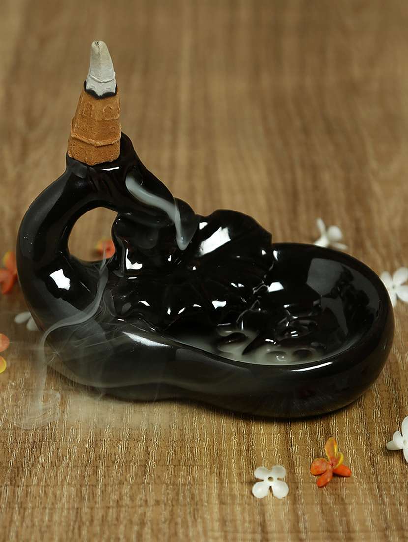 aapno rajasthan resin black smoke fountain with 10pc backflow incense cone
