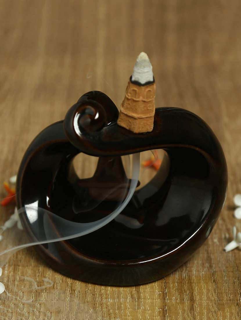 aapno rajasthan resin brown smoke fountain with 10pc backflow incense cone