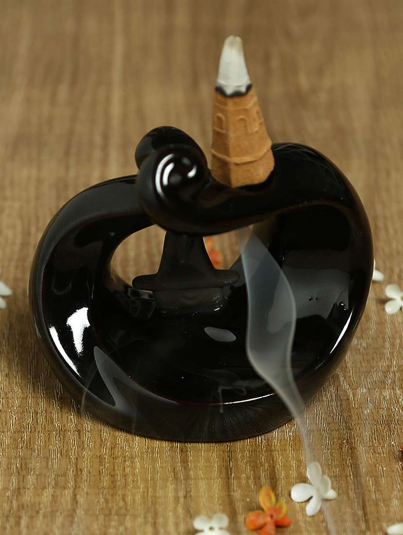 aapno rajasthan resin grey smoke fountain with 10pc backflow incense cone