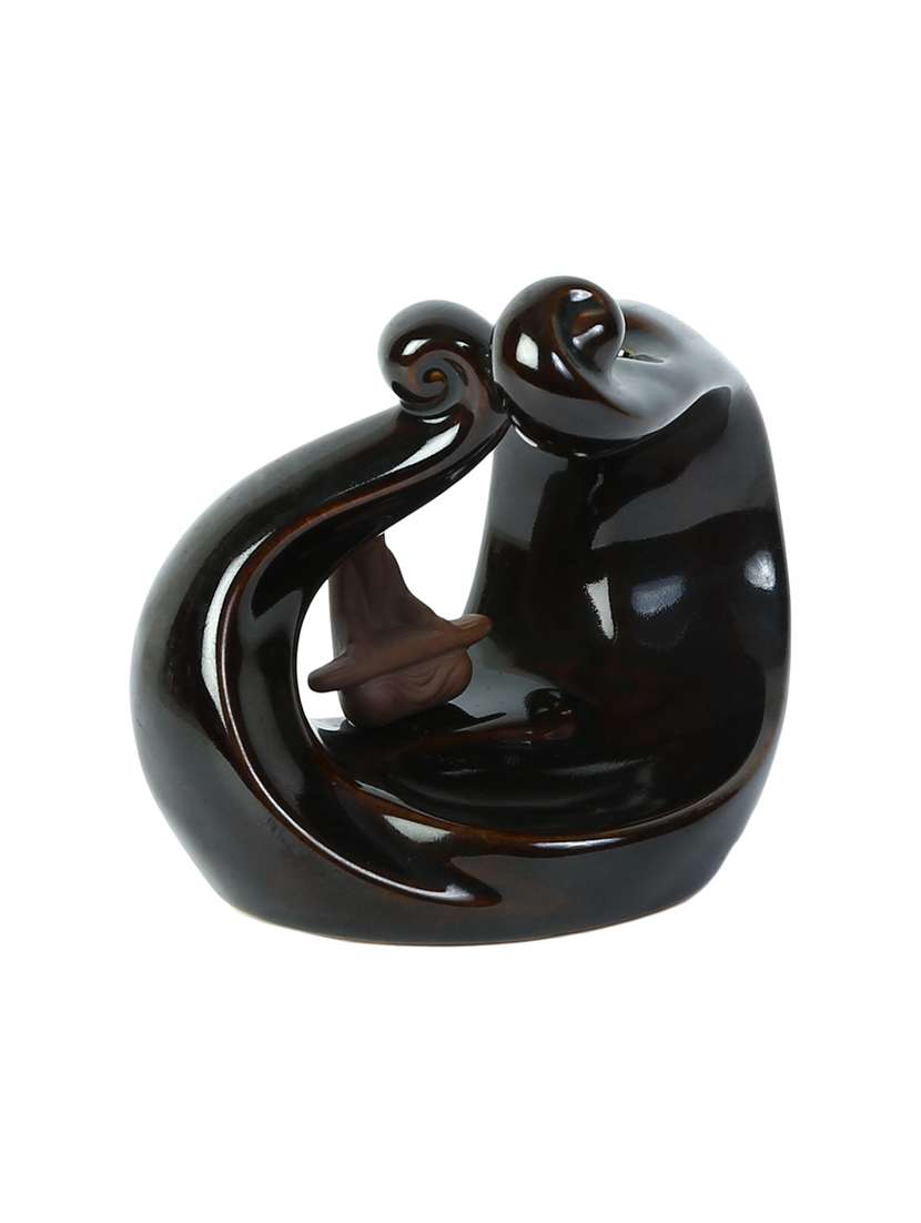 aapno rajasthan resin grey smoke fountain with 10pc backflow incense cone - 15978607 -  Standard Image - 3