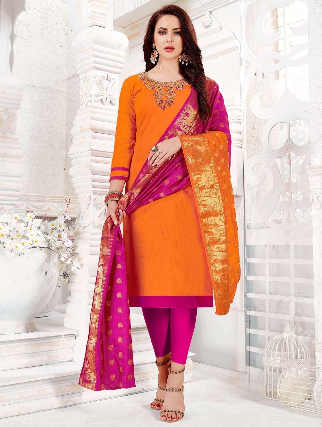 embellished unstitched suit