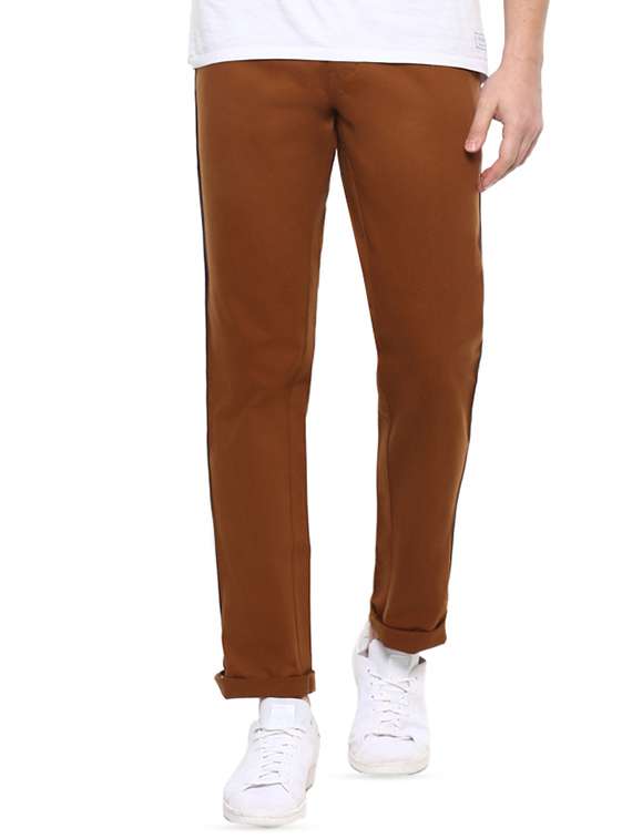 brown cotton chinos