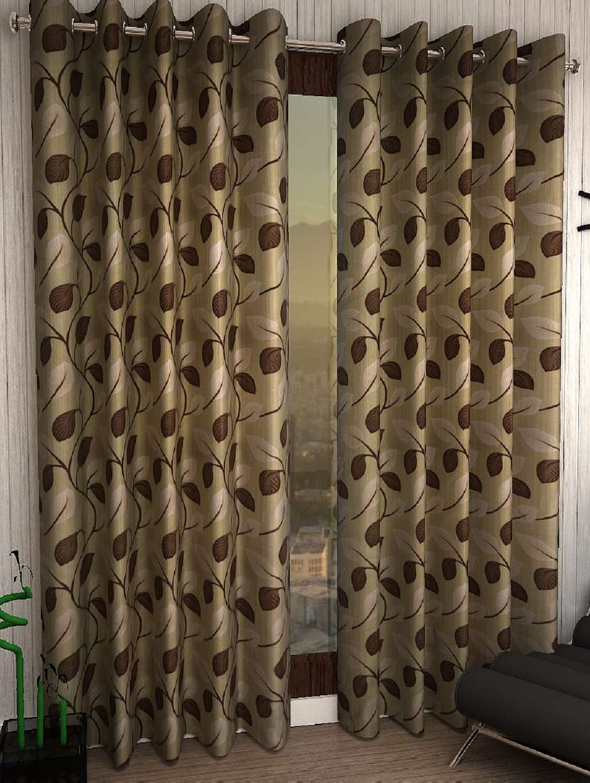 set of 2 polyester door curtains