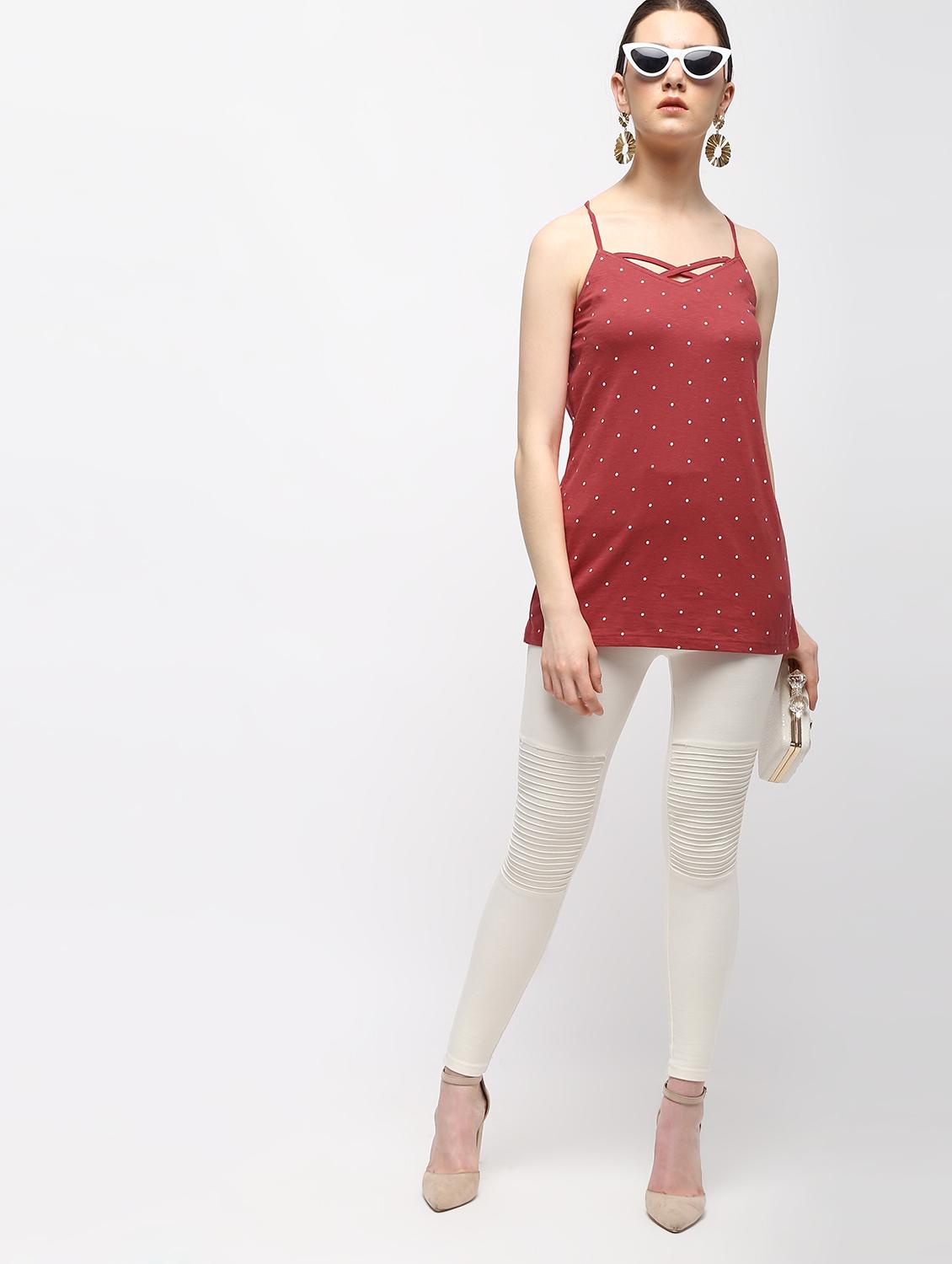 strappy back polka dots top - 15989952 - Standard Image - 3