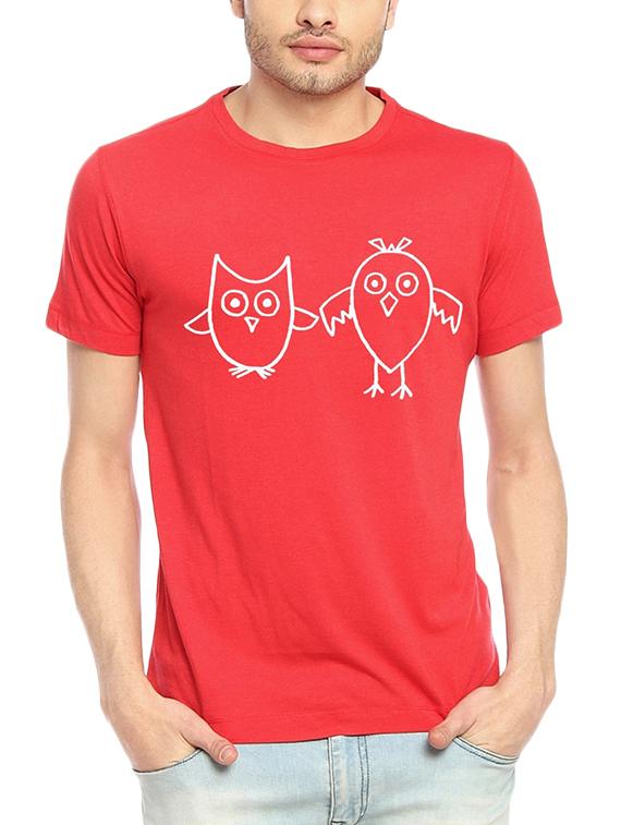 red printed t-shirt - 15990035 - Zoom Image - 0