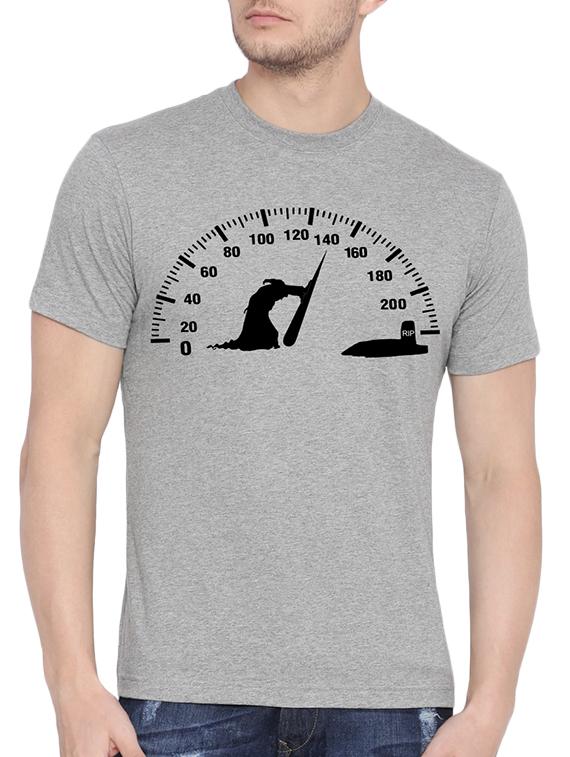 grey printed t-shirt - 15990042 - Zoom Image - 0