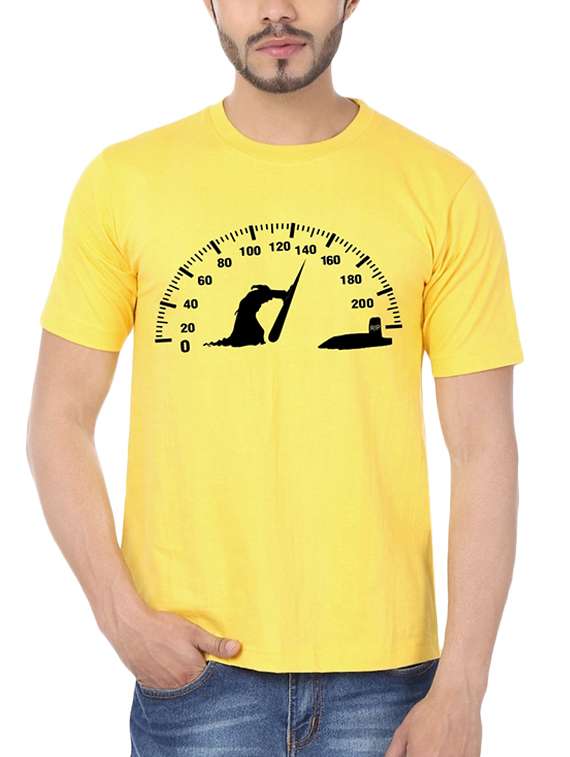 yellow printed  t-shirt - 15990044 -  Zoom Image - 0