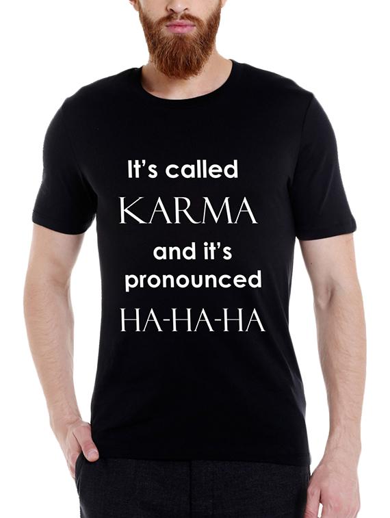 black typographic t-shirt - 15990057 - Zoom Image - 0