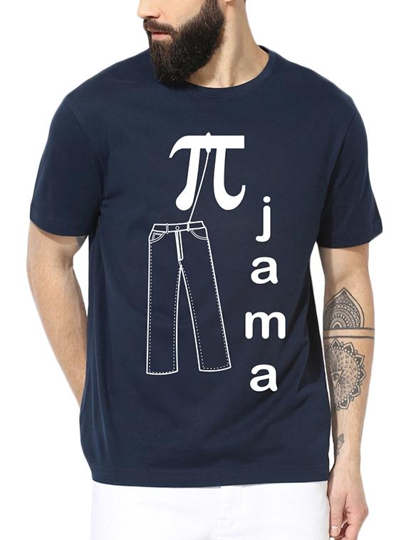 navy blue typographic t-shirt - 15990066 - Zoom Image - 0
