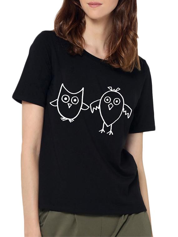 round neck graphic print tee - 15990119 - Zoom Image - 0