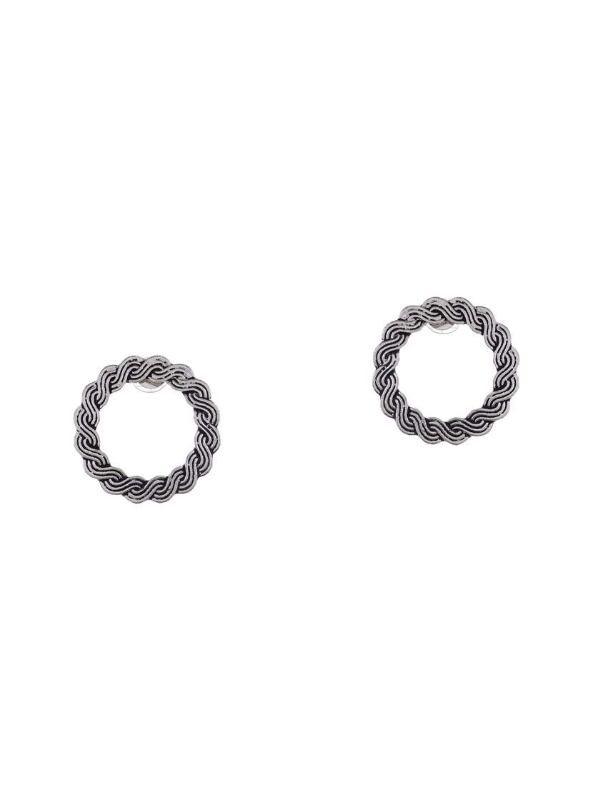 silver metal jhumka earring - 15996879 - Zoom Image - 0