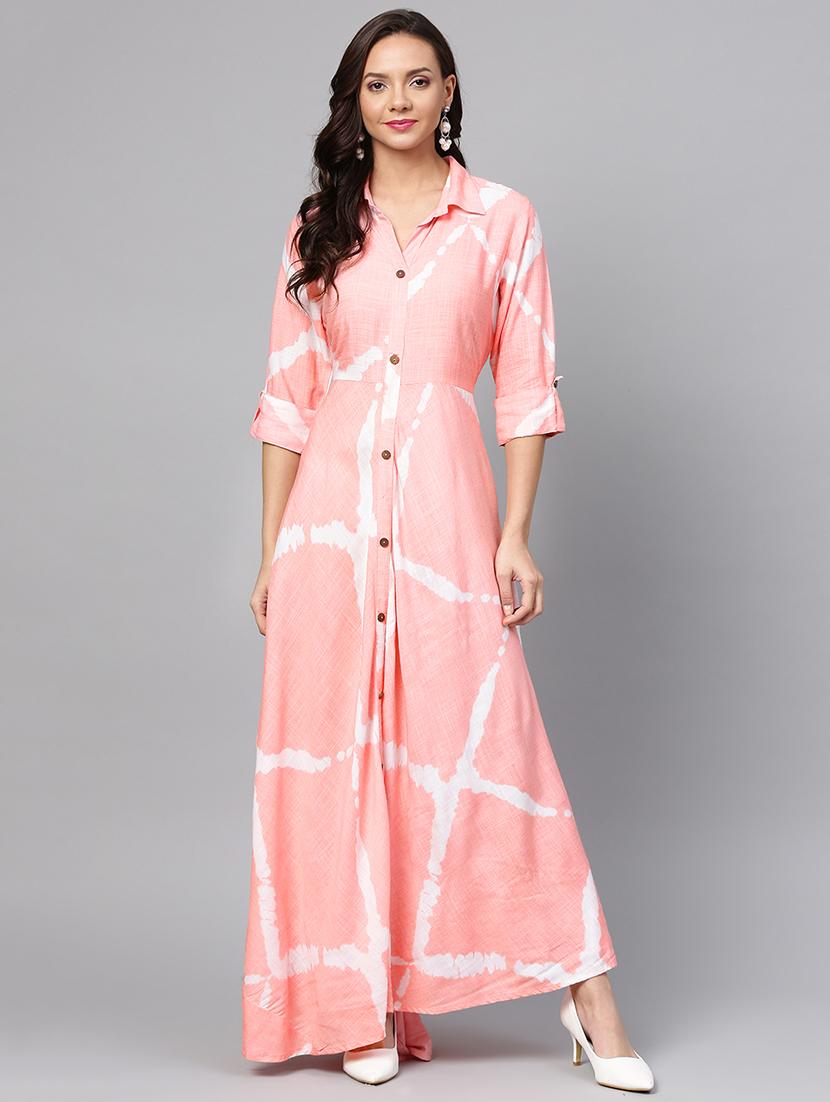 flared printed dress with pocket - 15998693 - Zoom Image - 0