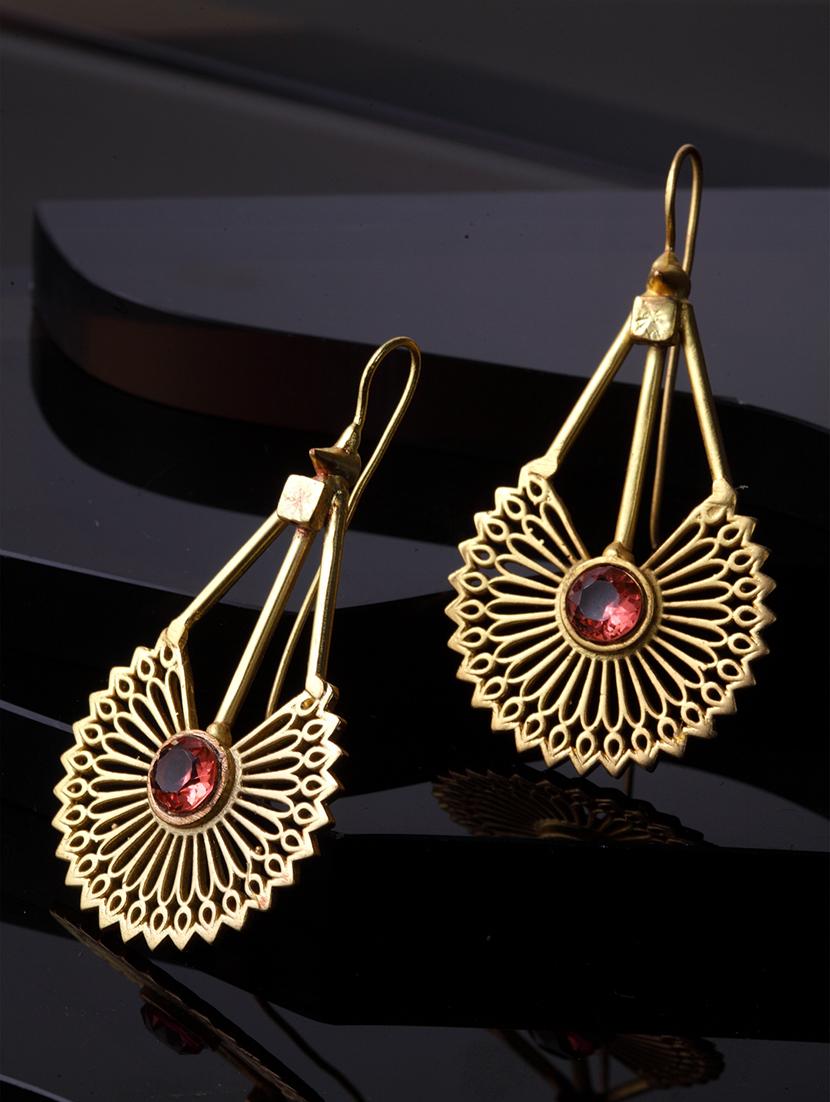 Diva Walk Gold-Plated Contemporary Drop Earrings-Onesize-Gold