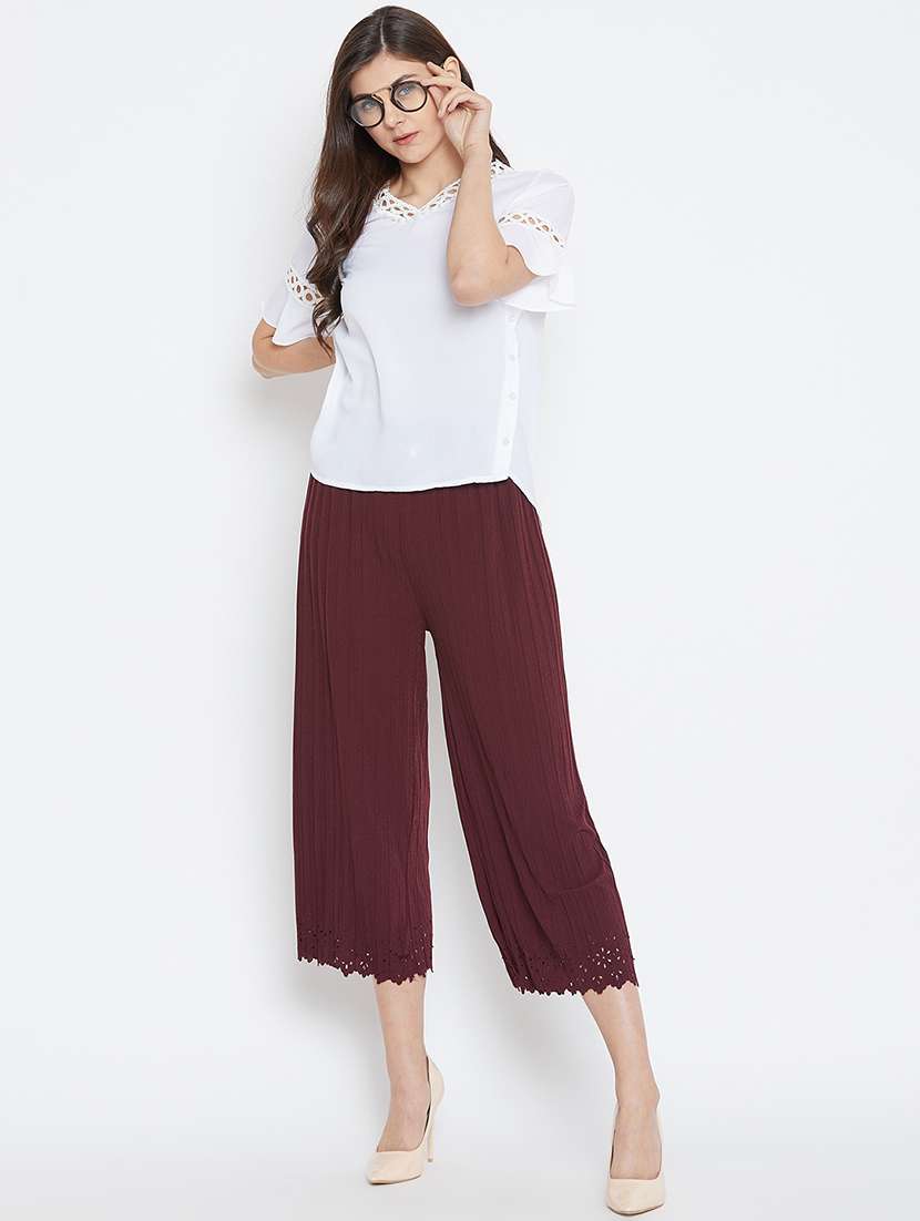 women's straight v neck top - 16001326 - Standard Image - 3
