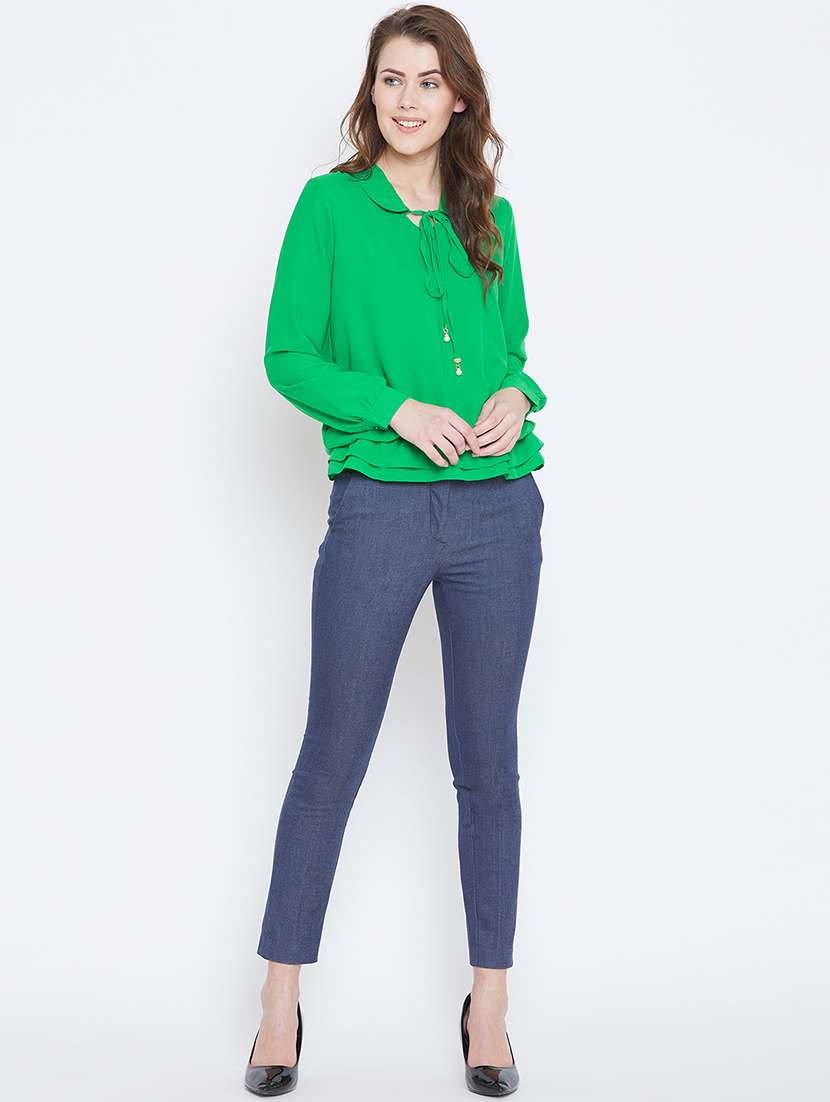 women's layered tie-up neck top - 16001330 -  Standard Image - 3