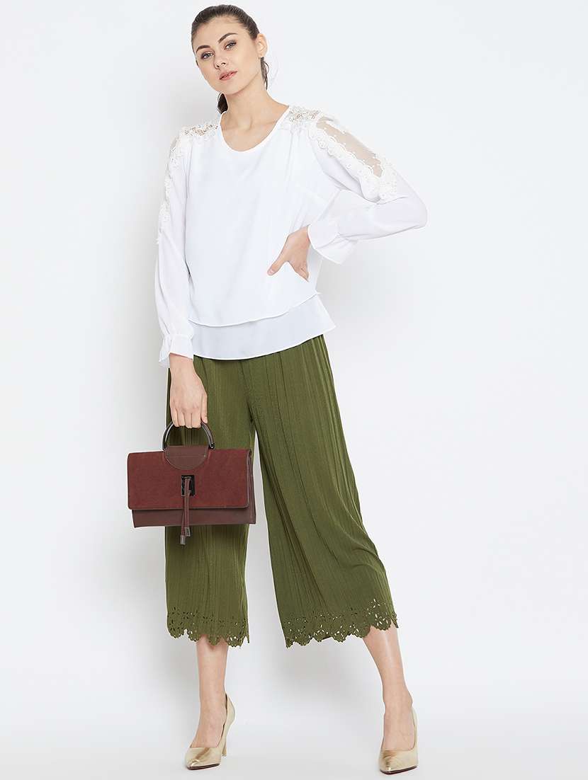 women's layered round neck top - 16001332 - Standard Image - 3