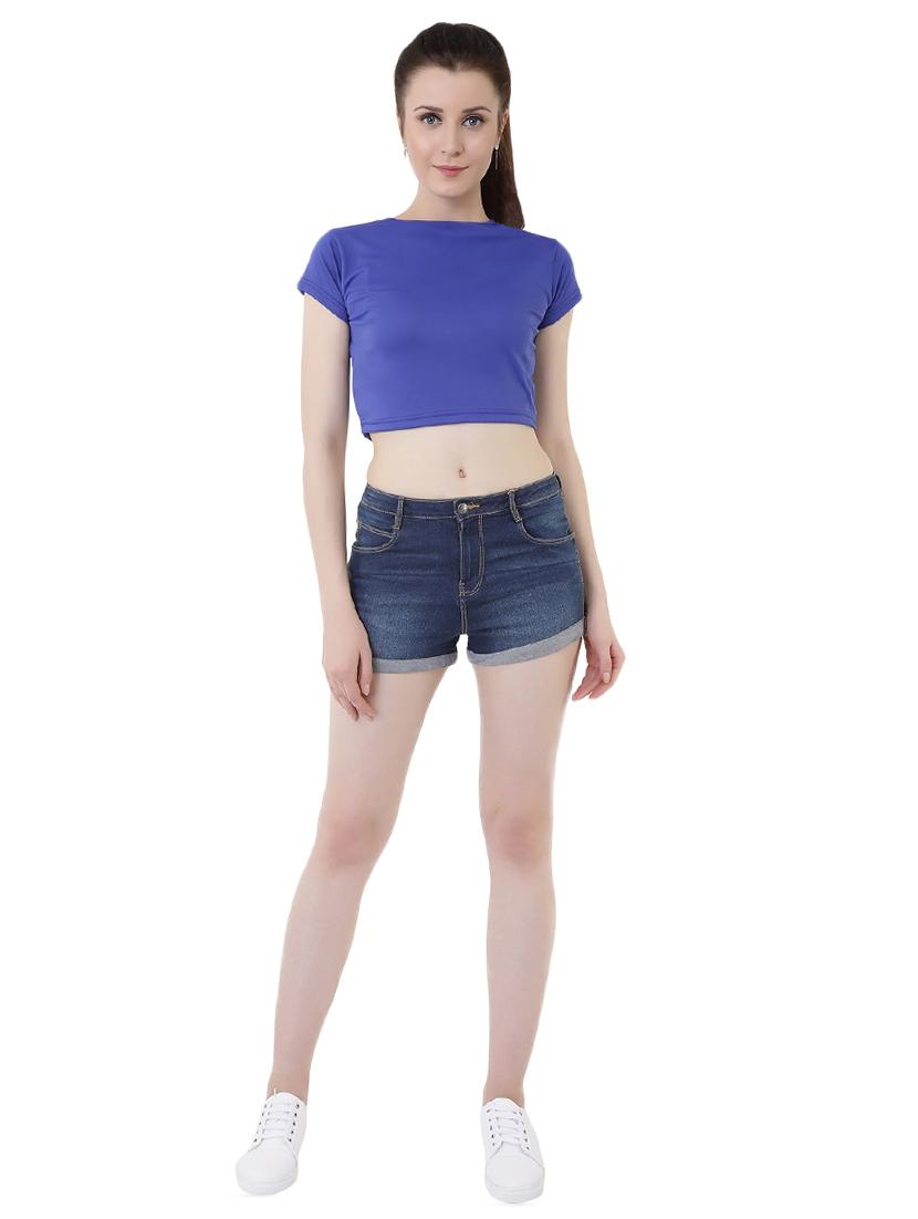 crew neck crop tee - 16003124 - Standard Image - 3