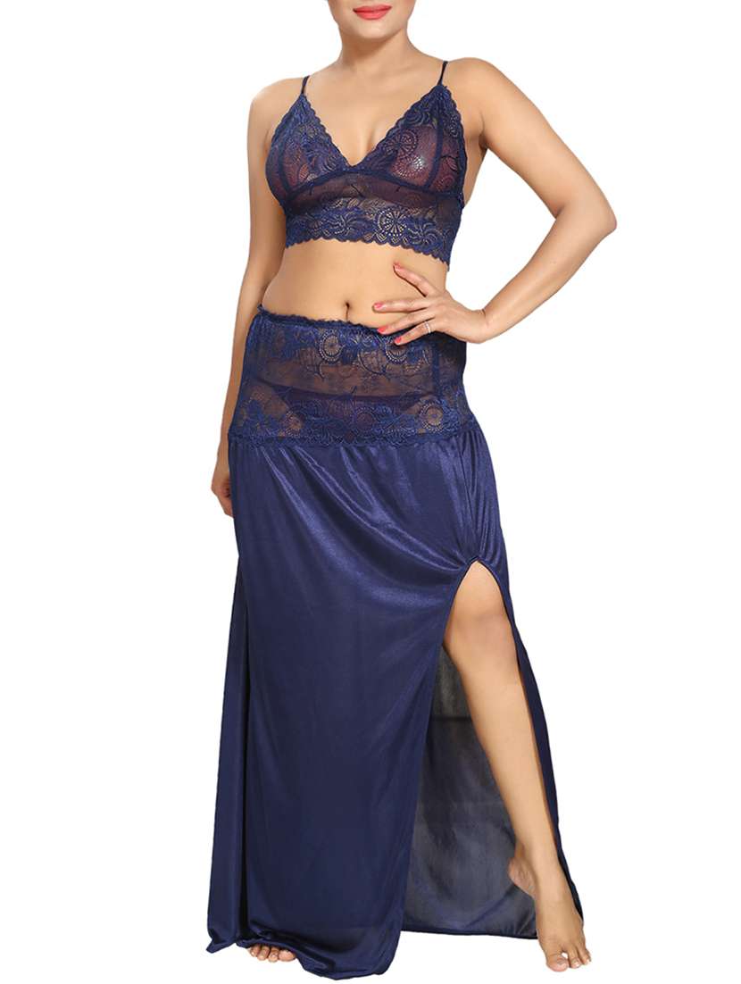 lace detail nightwear set - 16003967 - Zoom Image - 0