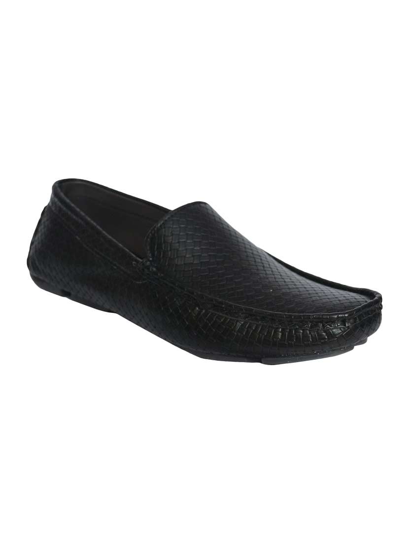 Buy online Black Leather Slip On Loafers from Casual Shoes for Men