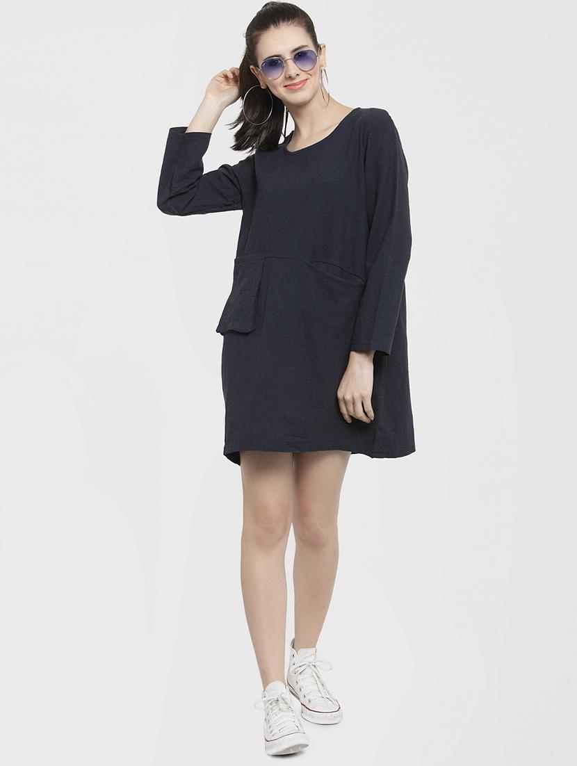pocket detail a-line dress - 16006175 - Standard Image - 3