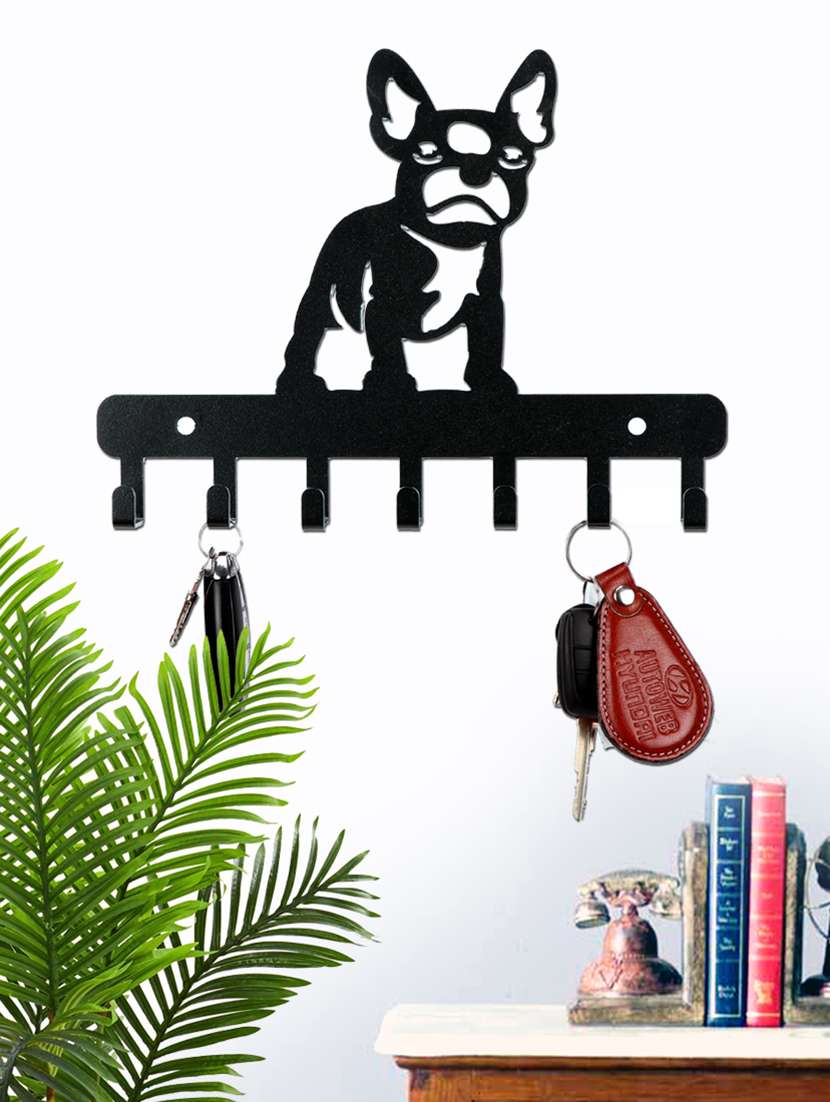 Buy Sehaz Artworks Decorative Metel 7 Hooks Wall Keyholder Dog For