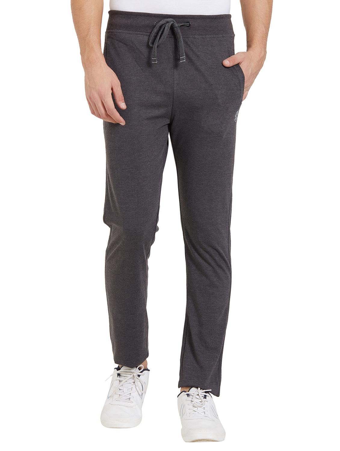 grey cotton full length track pant - 16008010 - Zoom Image - 0