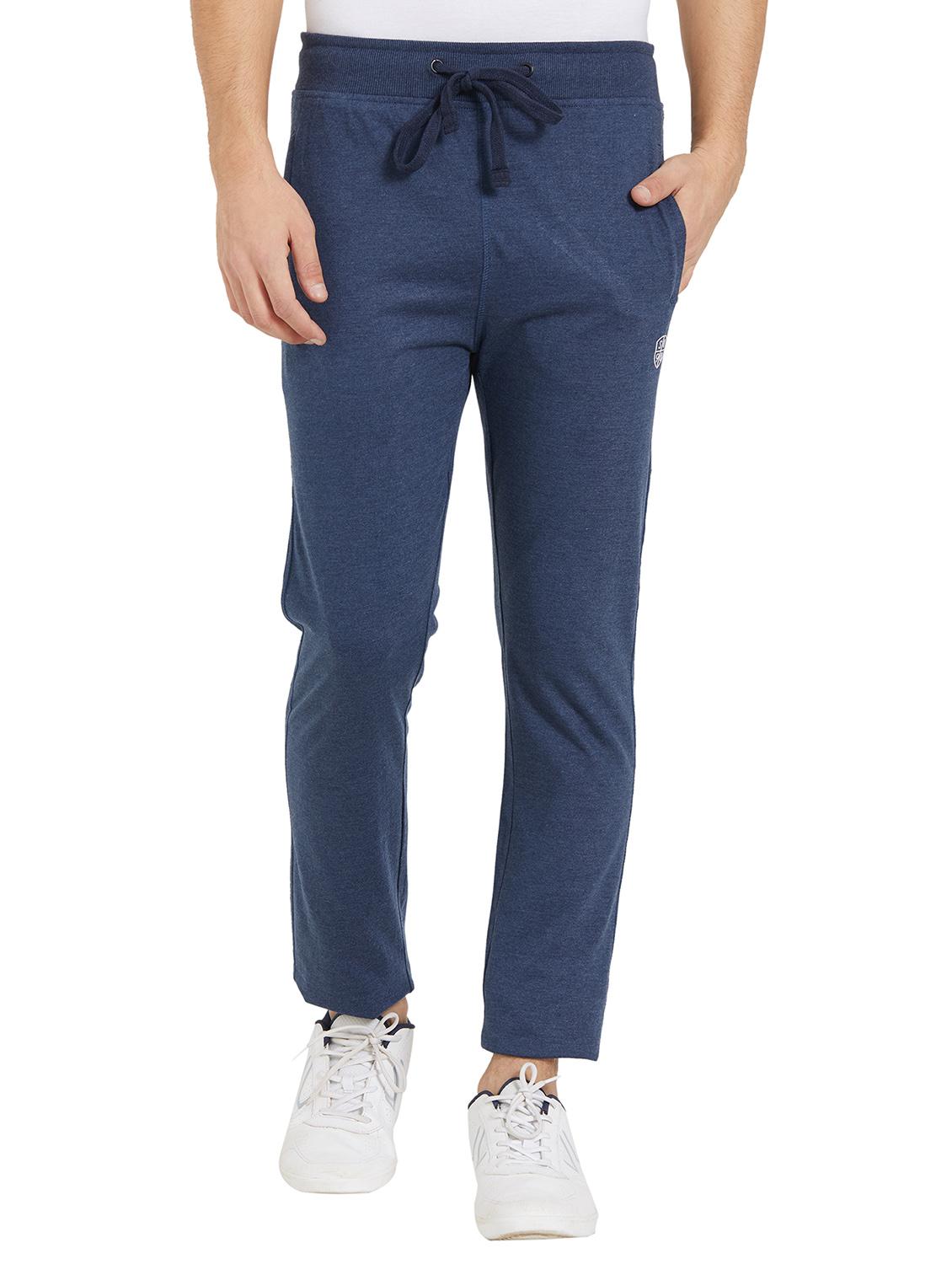 blue cotton full length track pant - 16008012 - Zoom Image - 0