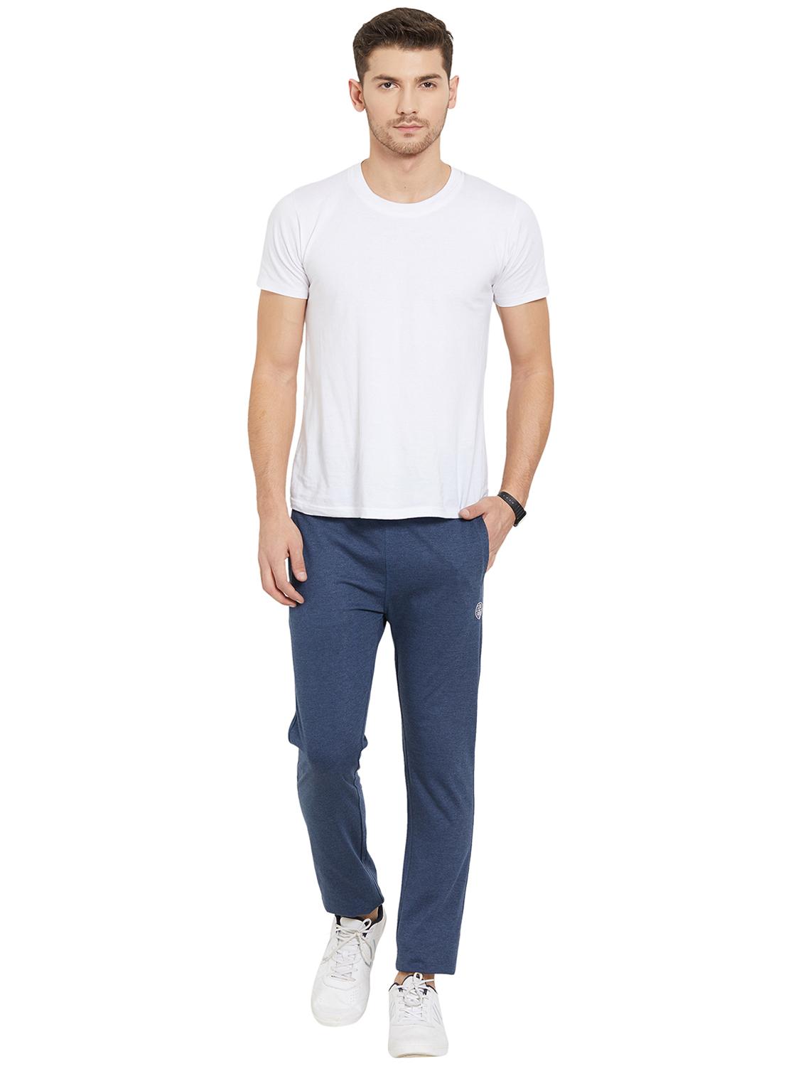 blue cotton full length track pant - 16008012 - Standard Image - 3