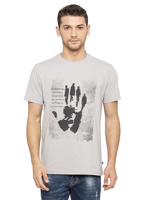 grey printed t-shirt - 16008074 - Standard Image - 0