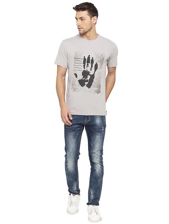 grey printed t-shirt - 16008074 - Standard Image - 3