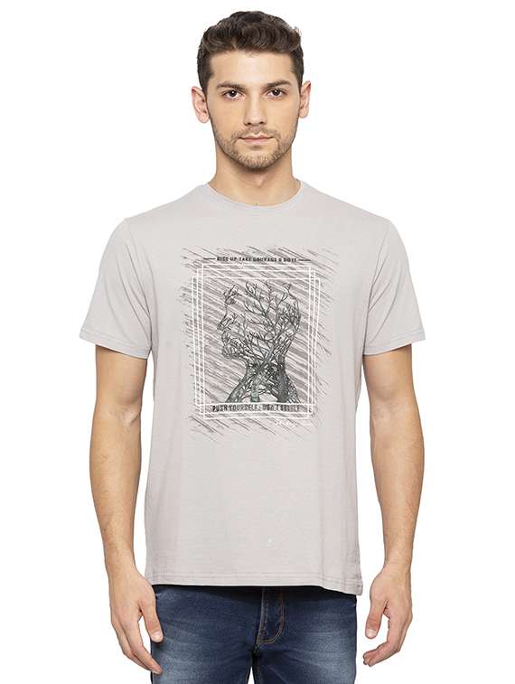 grey printed tshirt