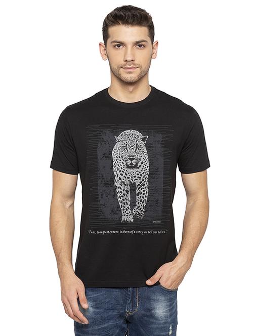 black printed tshirt - 16008088 - Standard Image - 0