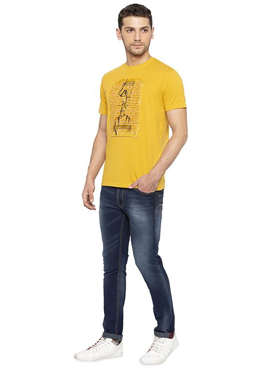 yellow printed tshirt - 16008092 - Standard Image - 3