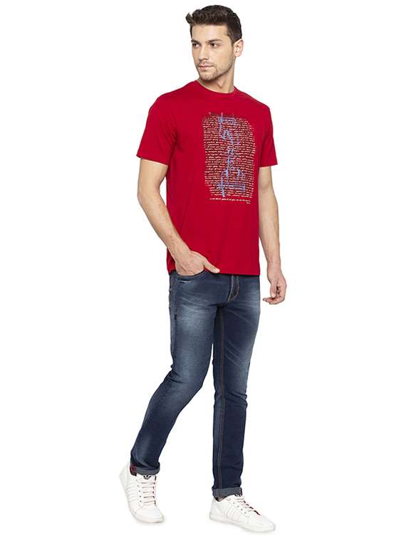 red printed tshirt - 16008093 -  Standard Image - 3