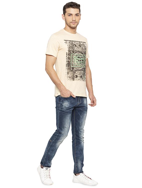 beige printed tshirt - 16008111 - Standard Image - 3