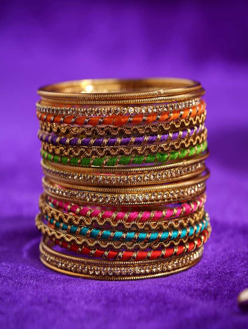 multi colored metal bangle