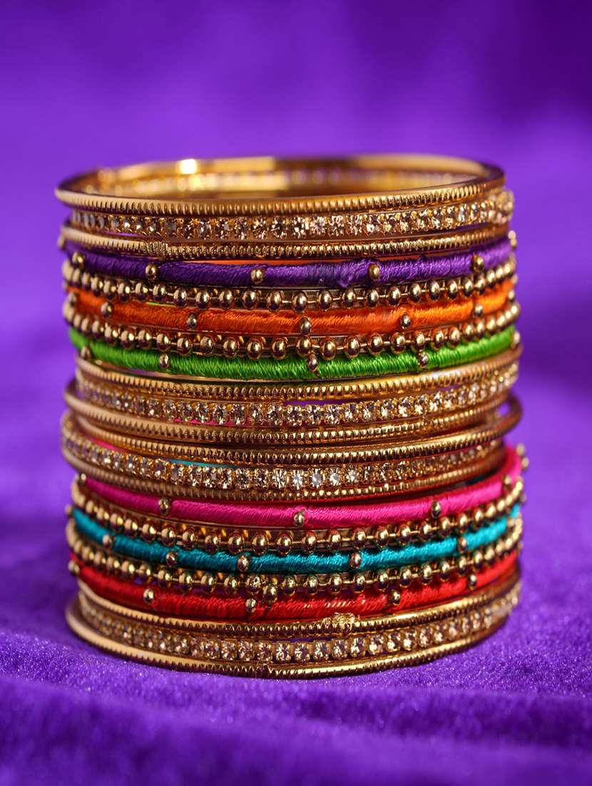 multi colored metal bangle