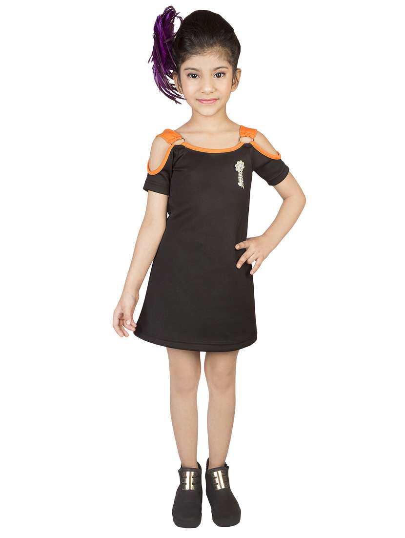 black cotton frock - 16010789 - Standard Image - 3